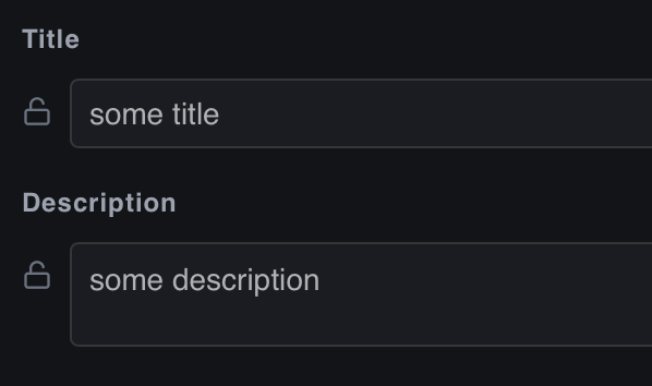 Value is inherited from schema defaults (Padlock is open)