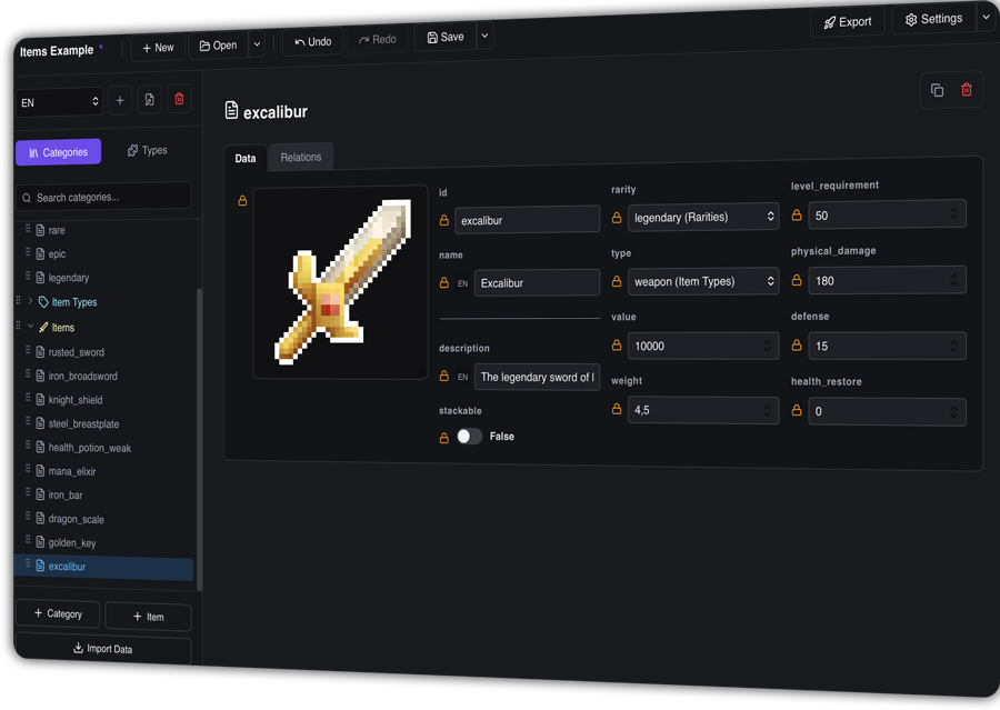 DataForge Editor